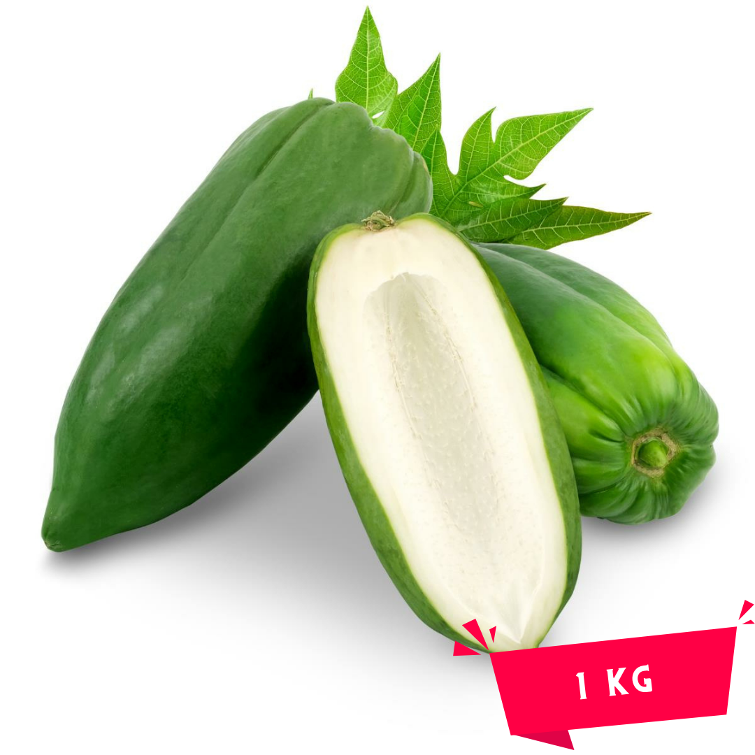 Yeşil Papaya 1 Kg (Yerli)